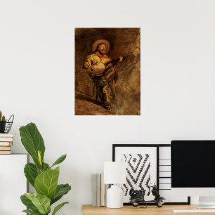 Vintage Cowboy Singing by Thomas Eakins Poster