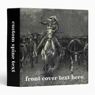 Vintage Cowboys, A Stampede by Frederic Remington Binder