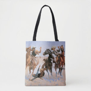 Vintage Cowboys, Aiding a Comrade by Remington Tote Bag