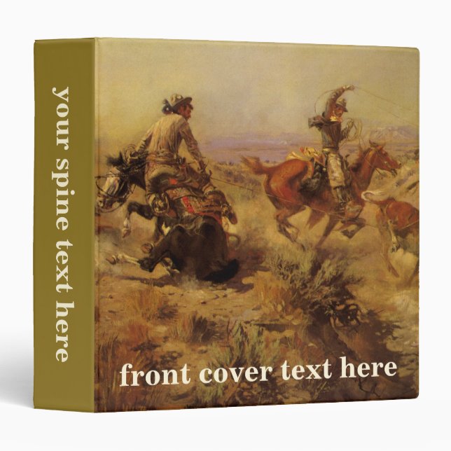 Vintage Cowboys, Jerked Down by CM Russell Binder (Front/Spine)