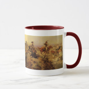 Vintage Cowboys, Jerked Down by CM Russell Mug
