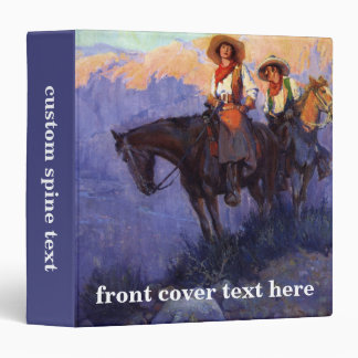 Vintage Cowboys, Man and Woman on Horses, Anderson Binder
