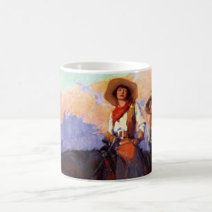 Vintage Cowboys, Man and Woman on Horses, Anderson Coffee Mug