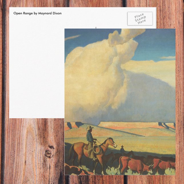 Vintage Cowboys, Open Range by Maynard Dixon Postcard (Creator Uploaded)