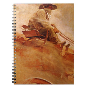 Vintage Cowboys, The Ore Wagon by NC Wyeth Notebook