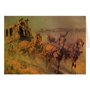 Vintage Cowboys, The Stage Coach by John Borein
