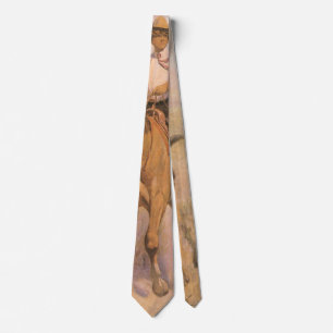 Vintage Cowgirl Cowboy, Woman on Horse by Dunton Tie