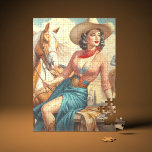 Vintage Cowgirl Jigsaw Puzzle<br><div class="desc">Vintage Cowgirl</div>