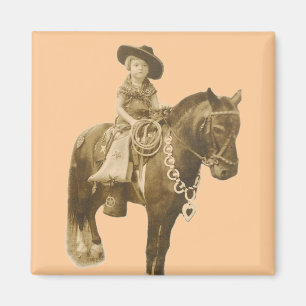 VINTAGE COWGIRL MAGNET