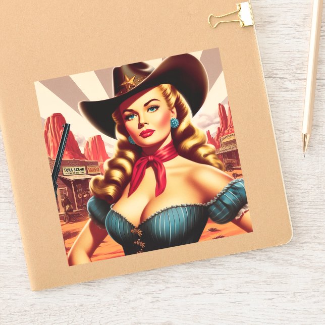 Vintage Cowgirl Pin-up (Notebook)