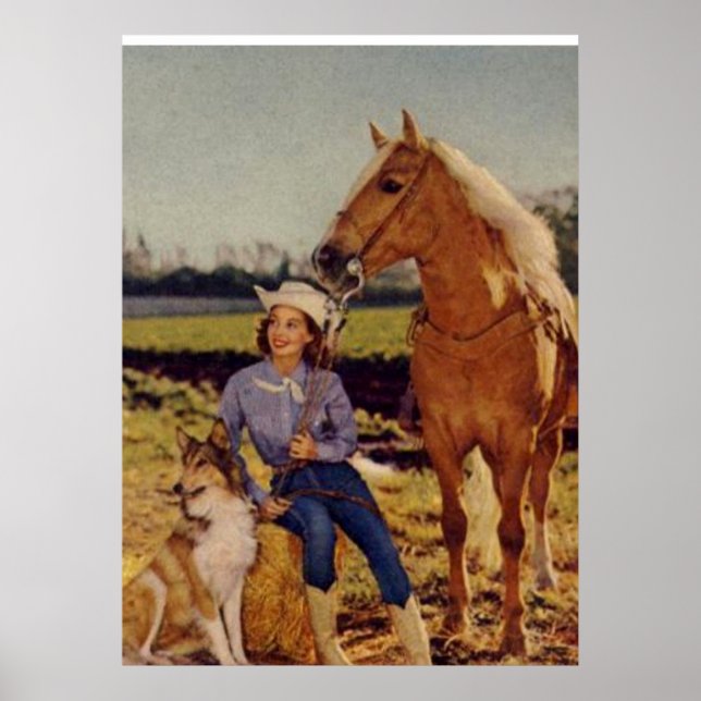 Vintage Cowgirl Poster (Front)