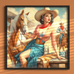 Vintage Cowgirl Poster<br><div class="desc">Vintage Cowgirl</div>