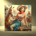 Vintage Cowgirl Tile<br><div class="desc">Vintage Cowgirl</div>