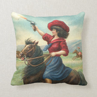 Vintage Cowgirl "Whoop It Up" Pillow