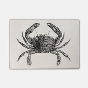 Vintage Crab Antique Crabs Personalized Template Post-it Notes