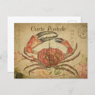 Vintage Crab Postcard