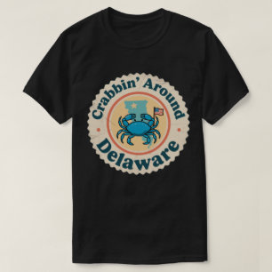 Vintage Crabbin Around Delaware Crab T-Shirt