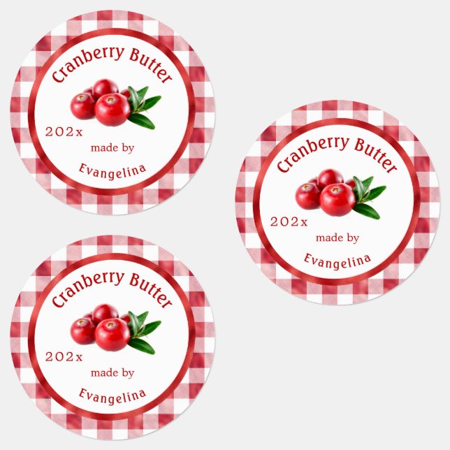 Vintage Cranberry Butter Personalized Canning (Group)