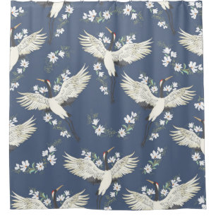 Vintage Crane: Flying Bird Pattern