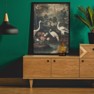 vintage cranes and palaces in the tropics poster