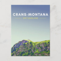 Vintage Crans-Montana Switzerland Travel
