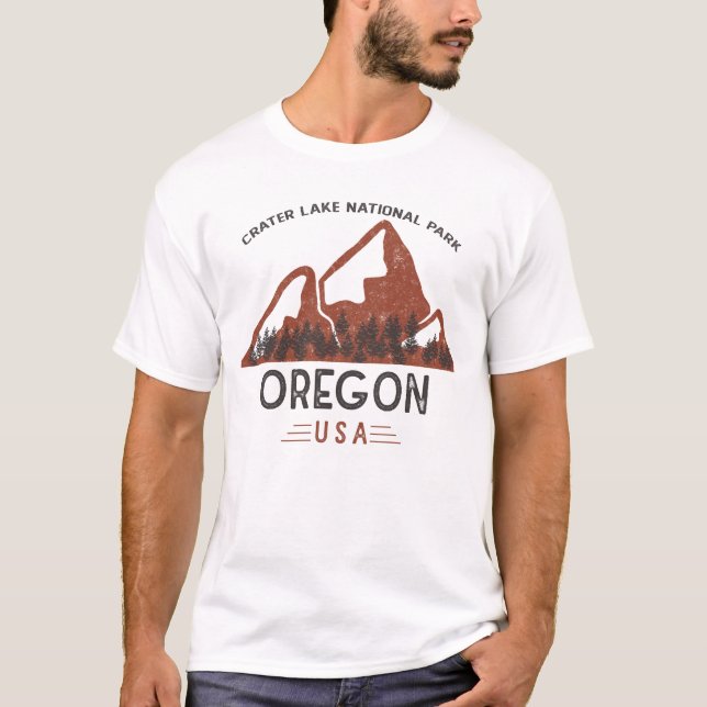 Vintage Crater Lake National Park T-Shirt (Front)