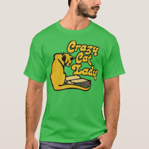 Vintage crazy cat lady  I love cats with a retro s T-Shirt