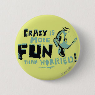 Vintage Crazy DAFFY DUCK™ 2 Inch Round Button