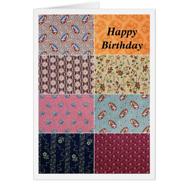 Vintage Crazy Quilt Happy Birthday (Front)