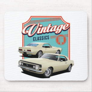 Vintage Cream Camaro Mouse Pad