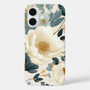 Vintage Creamy Roses and Botanicals iPhone 16 Case