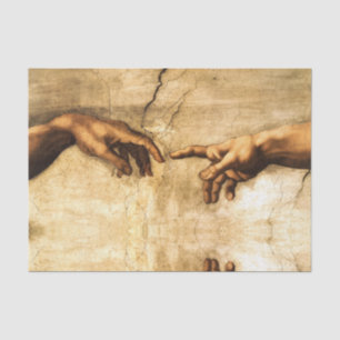 Vintage Creation of Adam God's hand Michelangelo Tissue Paper