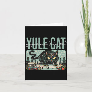 Vintage Creepmas The Yule Cat Tarot Card Dark Chri