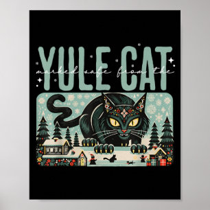 Vintage Creepmas The Yule Cat Tarot Card Dark Chri Poster