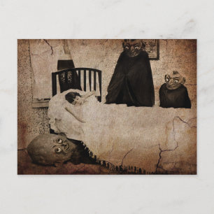 Vintage Creepy Boogeyman Postcard