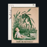 Vintage Creepy Frog Postcard<br><div class="desc">Vintage creepy frog postcard from the late 1800s. Don't be nervous! High quality,  restored vintage image.</div>