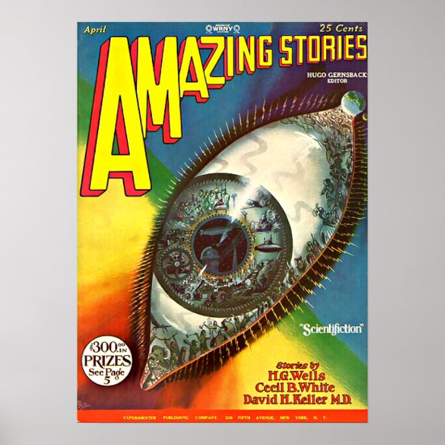 Vintage Creepy Future Science Fiction Poster (Front)