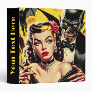 Vintage Creepy Girl Binder