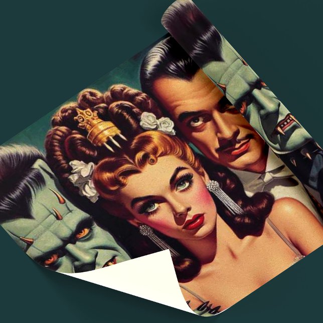 Vintage Creepy Horror Art Wrapping Paper (Creator Uploaded)