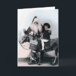 Vintage Creepy Santa Christmas Card<br><div class="desc">Vintage Creepy Santa Christmas Card.</div>