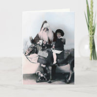 Vintage Creepy Santa Christmas Card