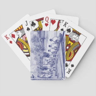 Vintage Crew Rowers in boat at the dock Playing Cards