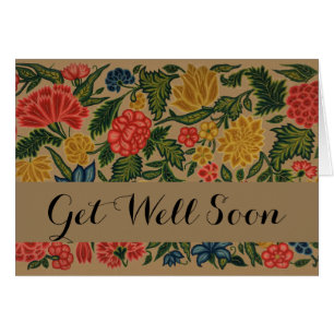 Vintage Crewel Floral Embroidery Pattern