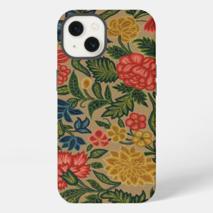 Vintage Crewel Floral Embroidery Pattern iPhone 13 Case