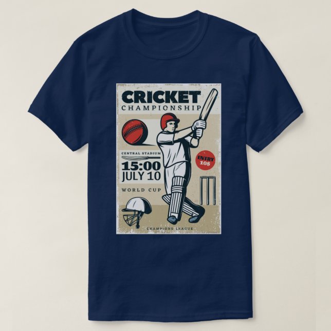 Vintage cricket1  T-Shirt (Design Front)