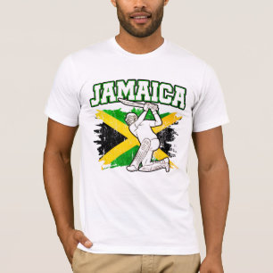 Vintage Cricket Jamaica Flag Jamaican T-Shirt