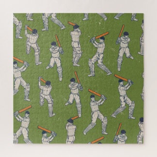 Vintage Cricket pattern Jigsaw Puzzle