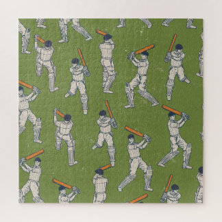 Vintage Cricket pattern Jigsaw Puzzle