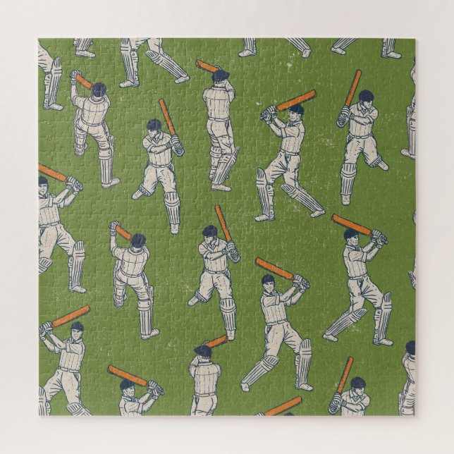 Vintage Cricket pattern Jigsaw Puzzle (Vertical)