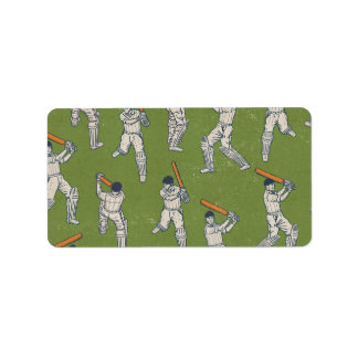 Vintage Cricket pattern Label